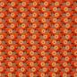 Preview: Baumwollcanvas Rocha Blumen, Streifen türkis/orange by Swafing